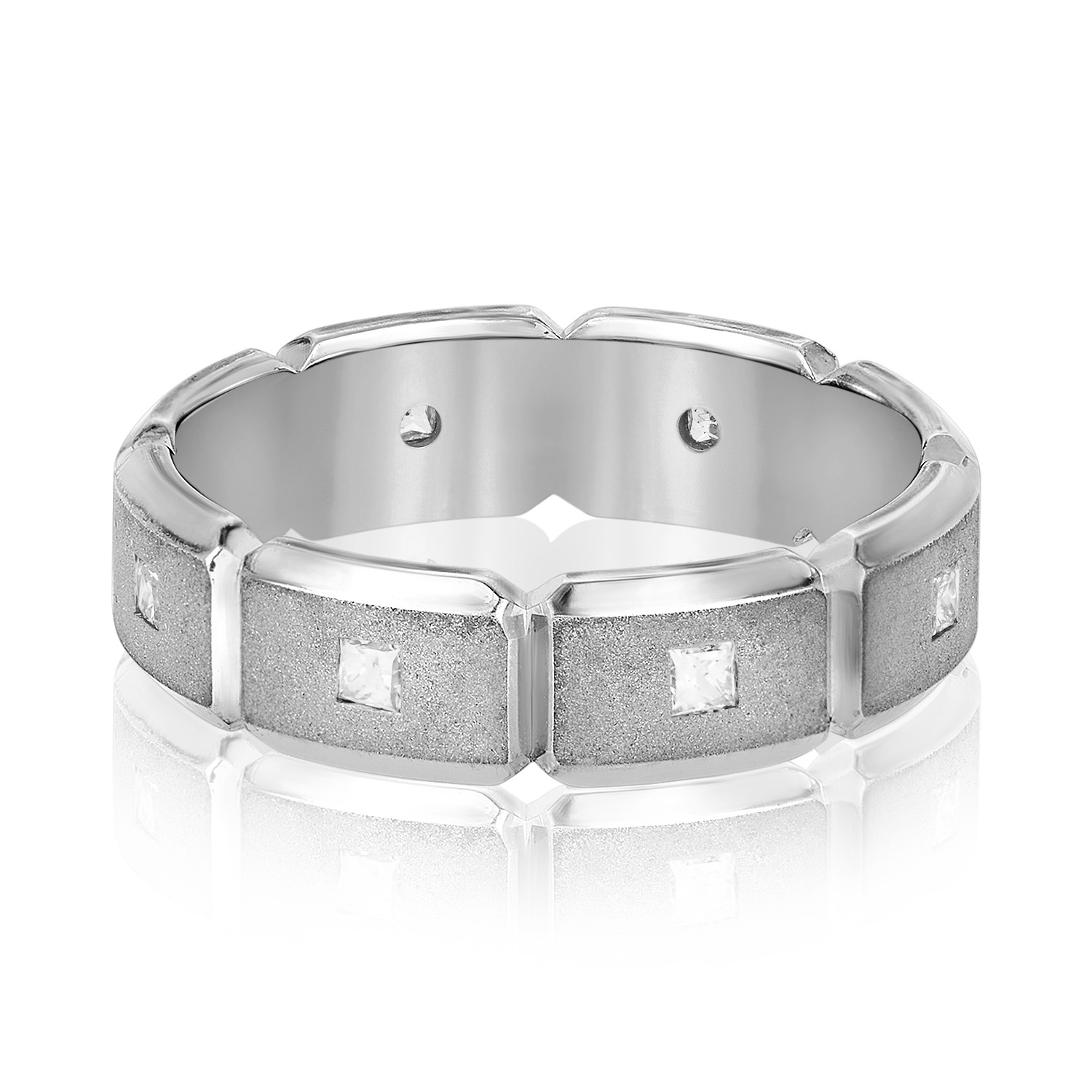 Sreal Natural Diamond Flush Set  Wedding Ring