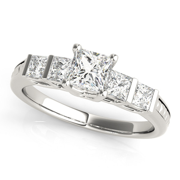 Allora Natural Bar And Prong Set Diamond Ring