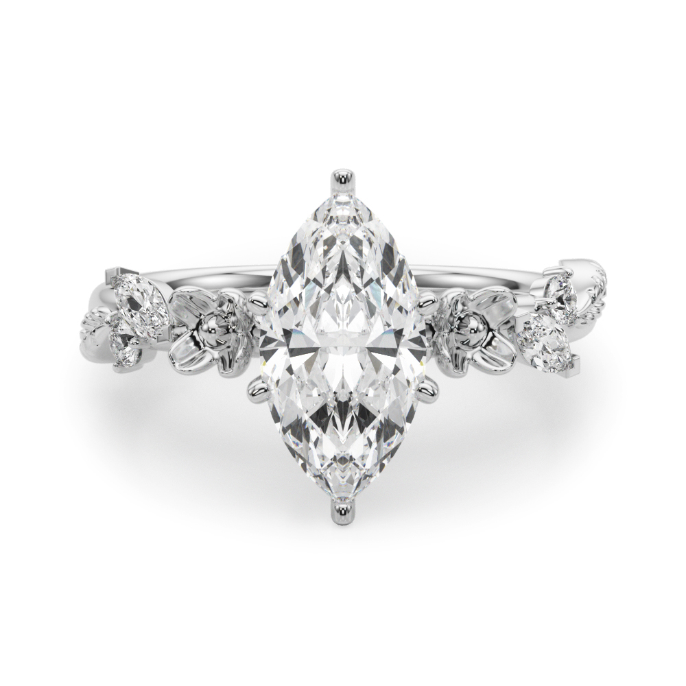 Sarahal Natural 6 Prong Set Diamond Ring