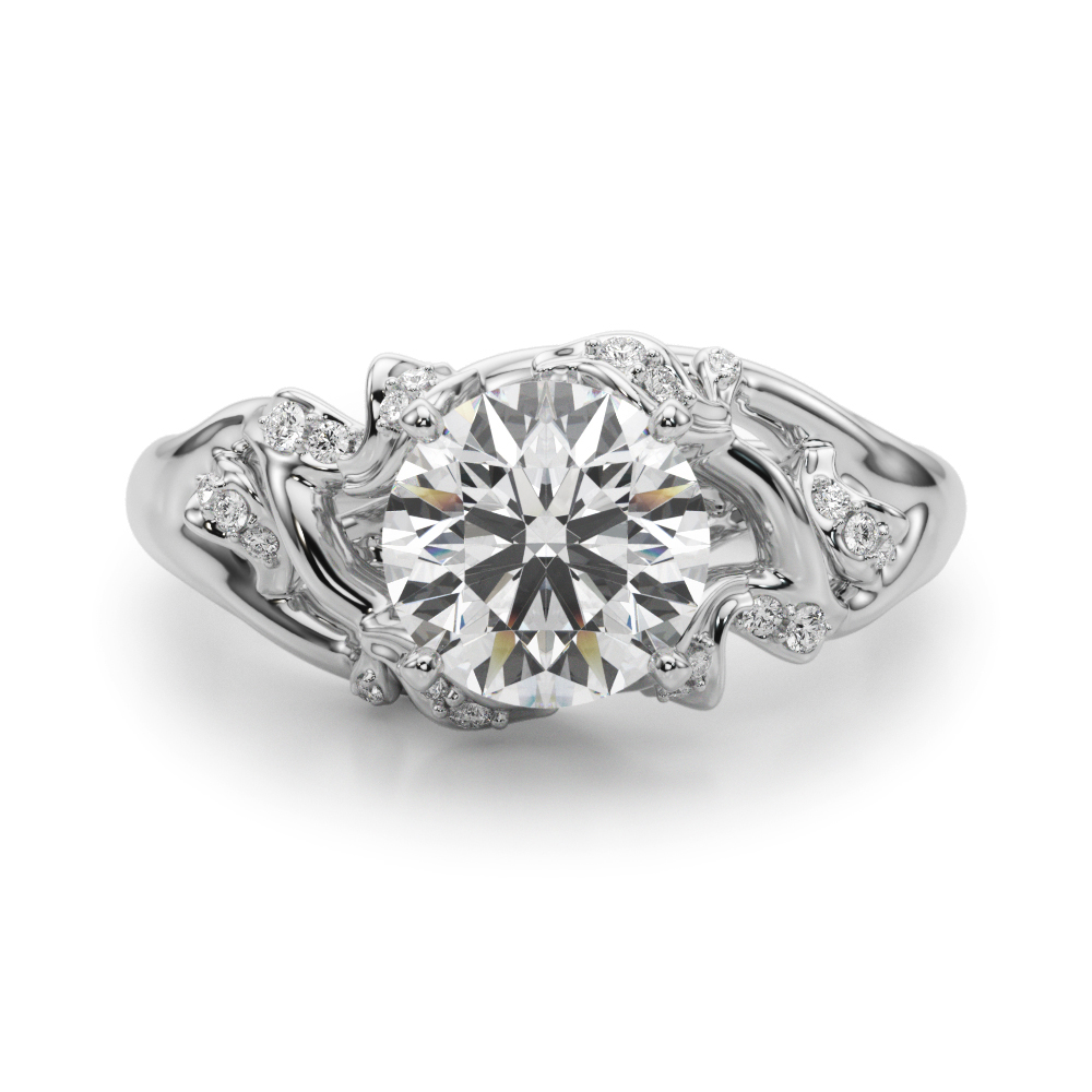 Suffiya Natural 4 Prong Set Diamond Ring