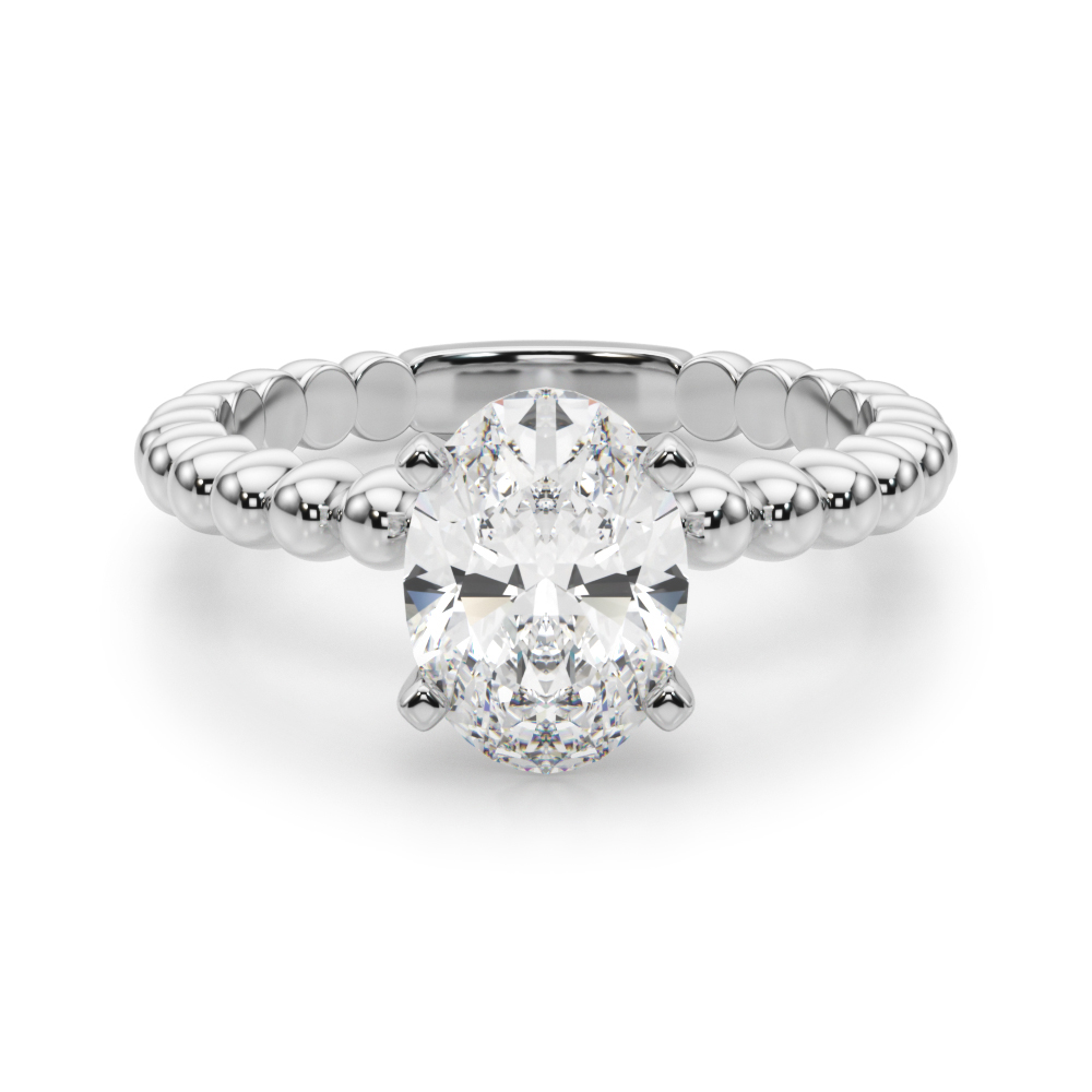 Olia Lab-Created 4 Prong  Diamond Ring