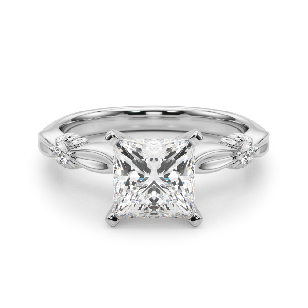 Lab-Created 4 Prong Diamond Ring