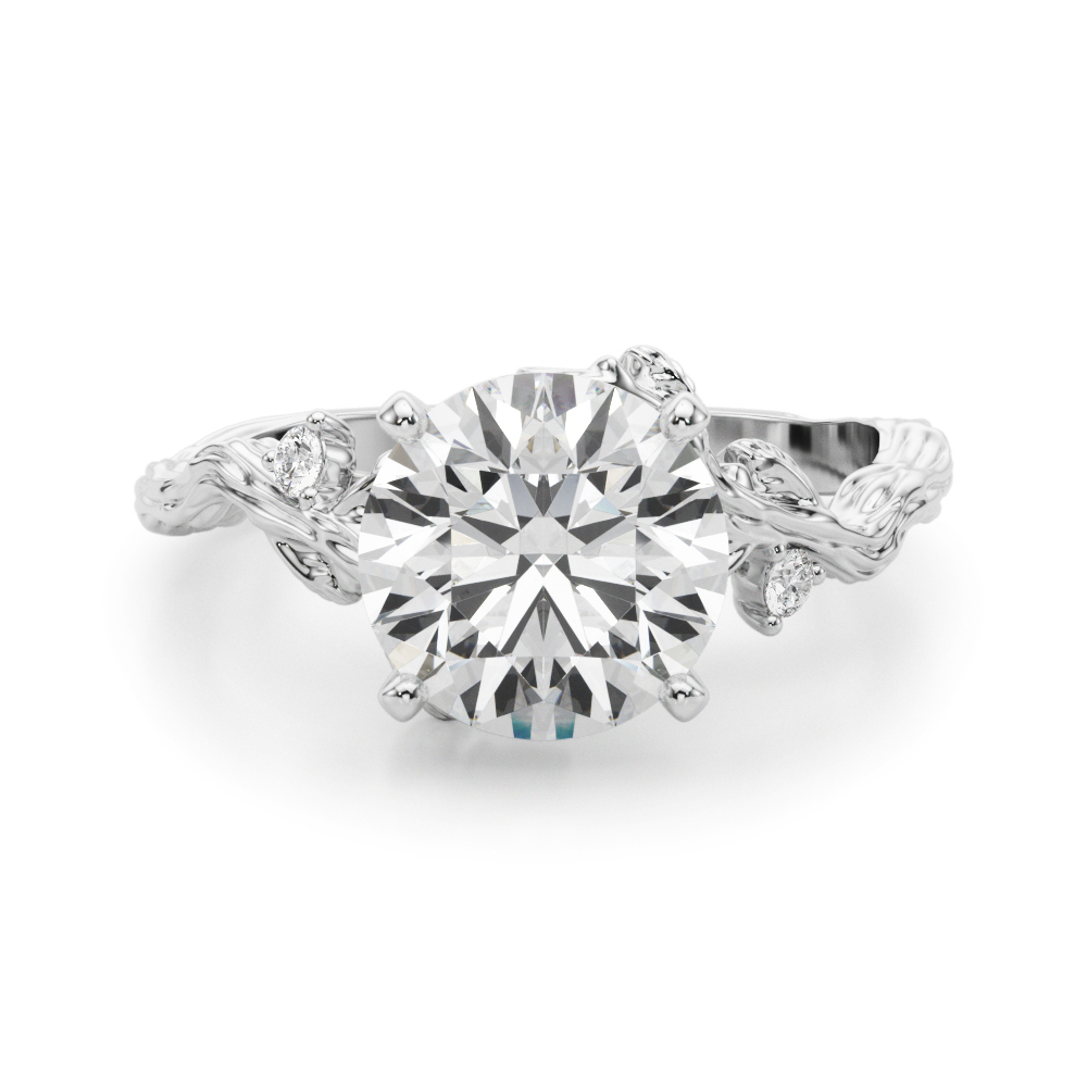 Nirosetta Lab-Created 4 Prong Set Diamond Ring