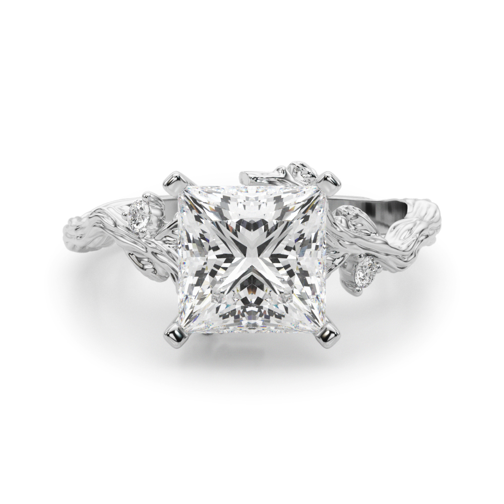 Nirosetta Lab-Created 4 Prong Set Diamond Ring