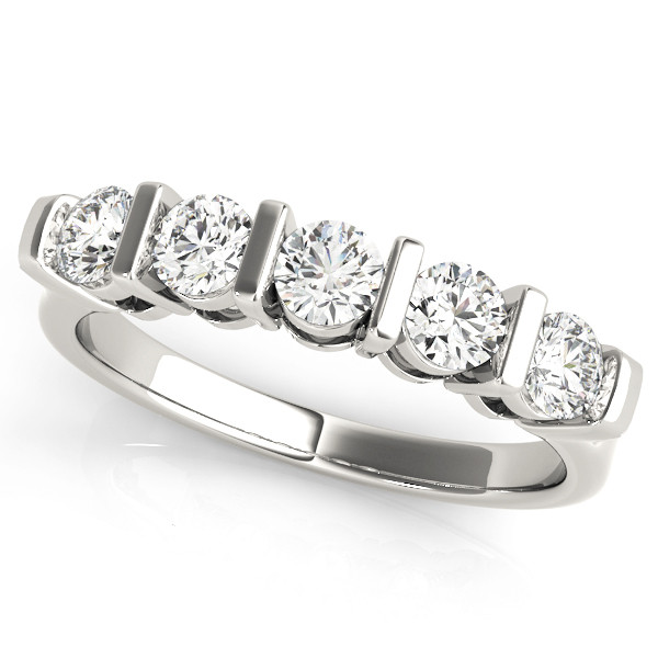 Natural Bar-Set Diamond Ring