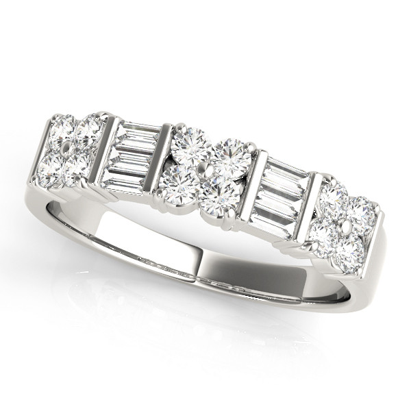 Myles Natural Bar And Prong Set  Diamond Ring