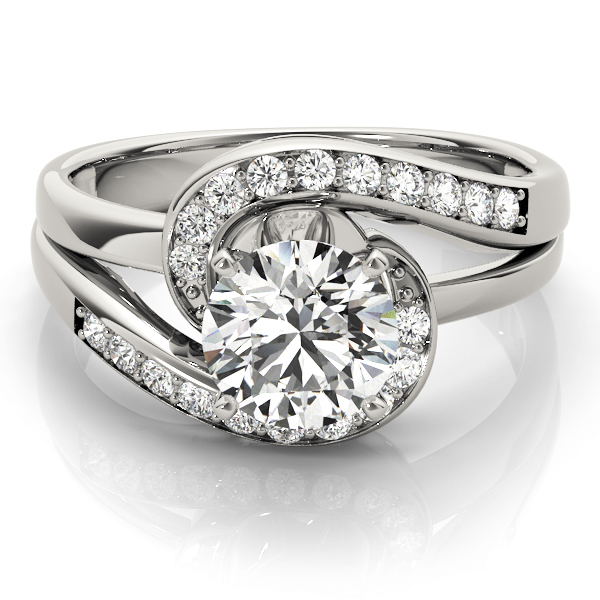 4Prong Set Natural Diamond Engagement Ring