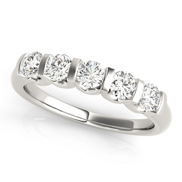 Natural Bar-Set Diamond Ring