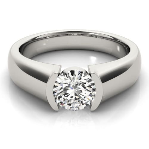 Divina Natural Half Bezel  Diamond Ring