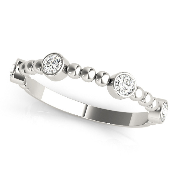 Natural Bezel-Set Diamond Ring