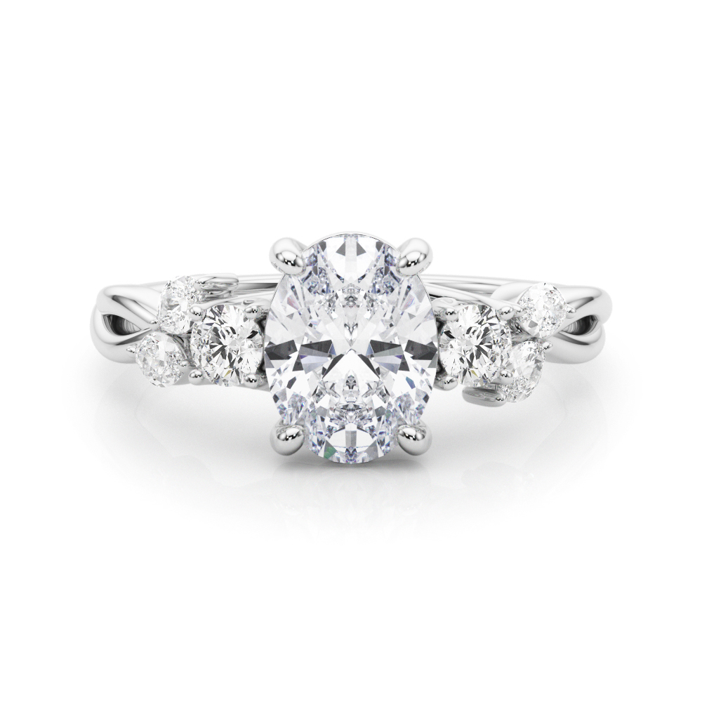 Firoza Natural 4 Prong Set Diamond Ring