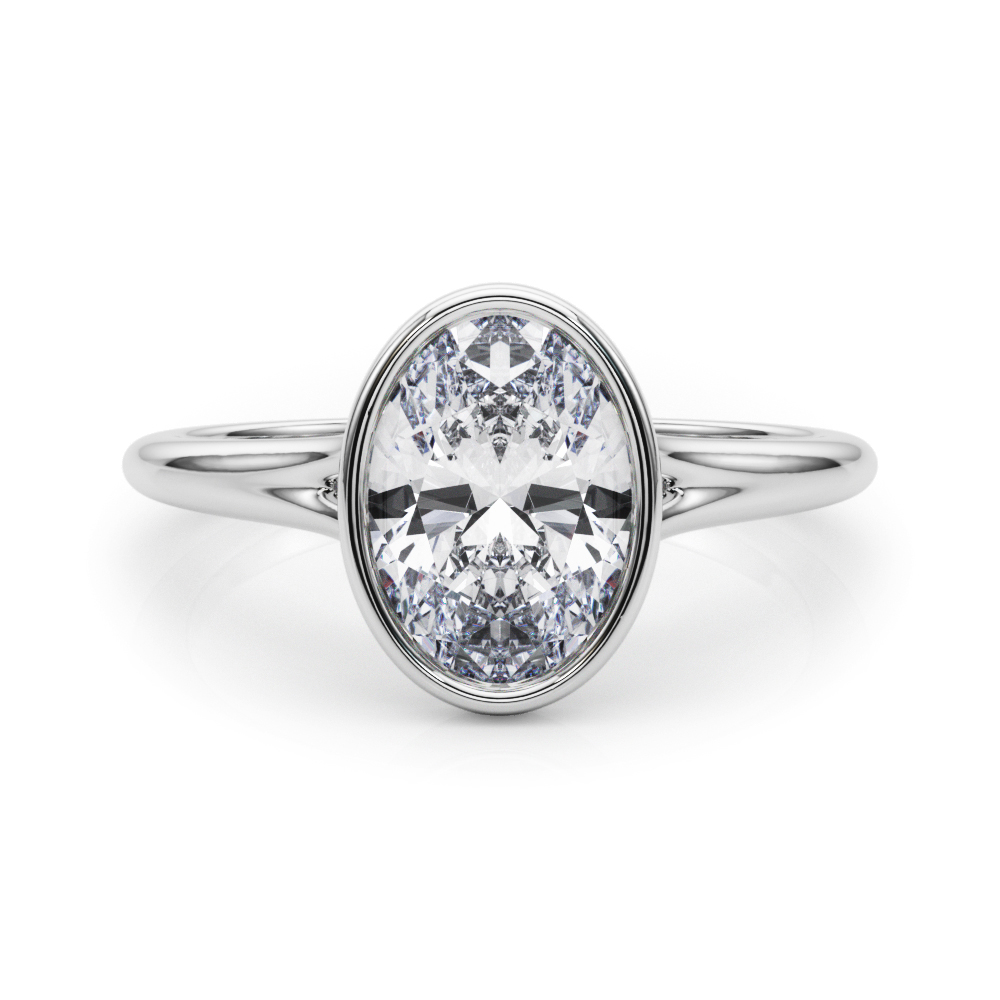 Adrial Lab-Created Bezel Set Diamond Ring