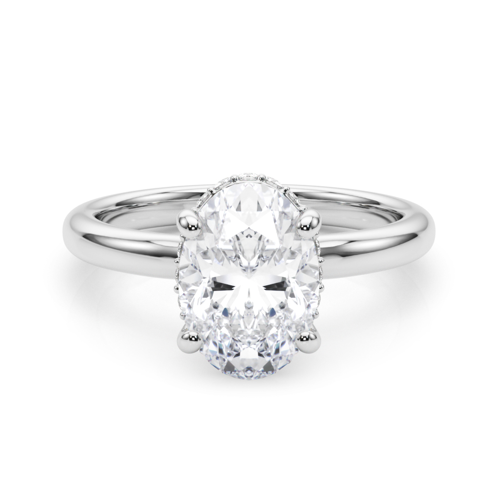 Elza Natural Diamond 4 Prong Engagement Ring