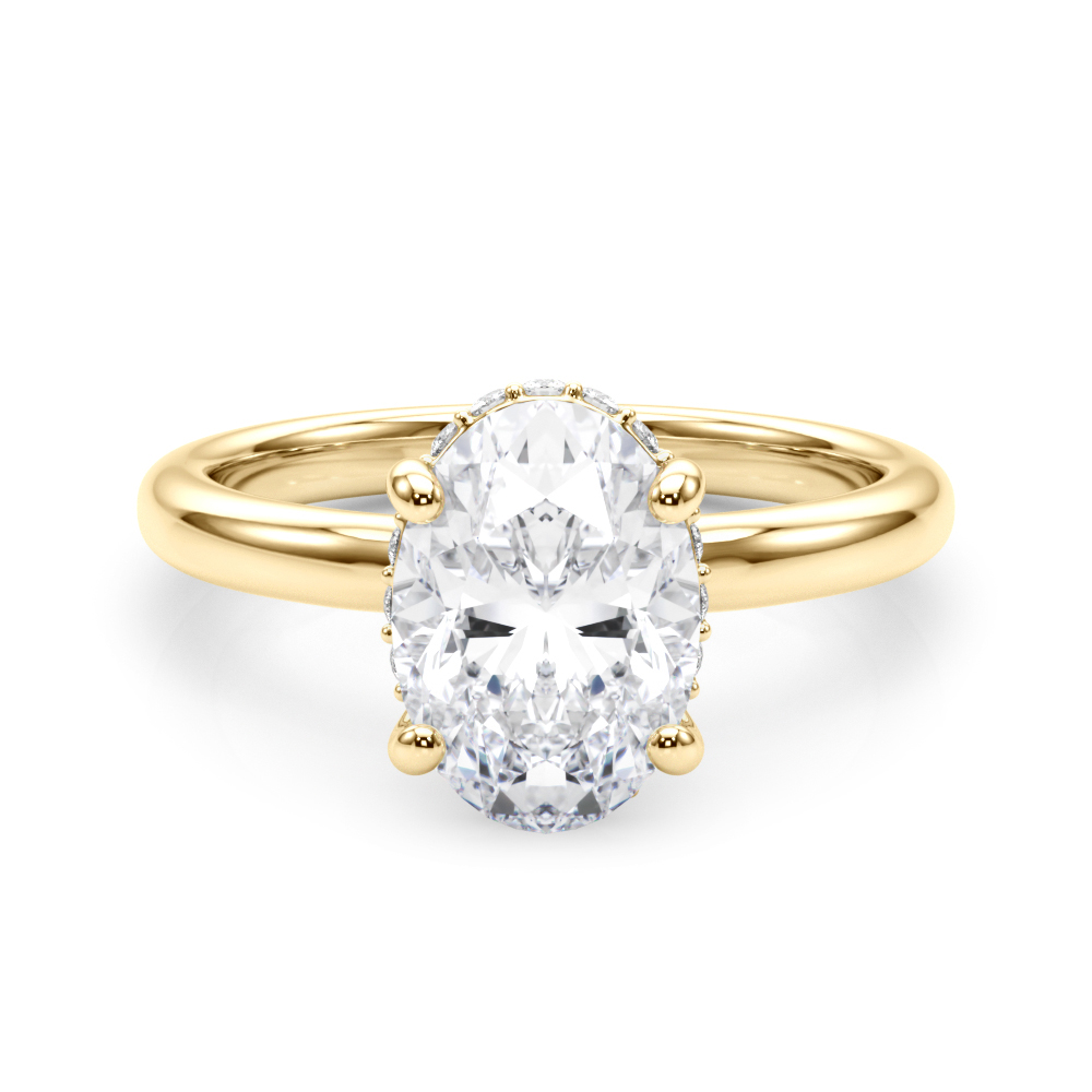 Elza Natural Diamond 4 Prong Engagement Ring