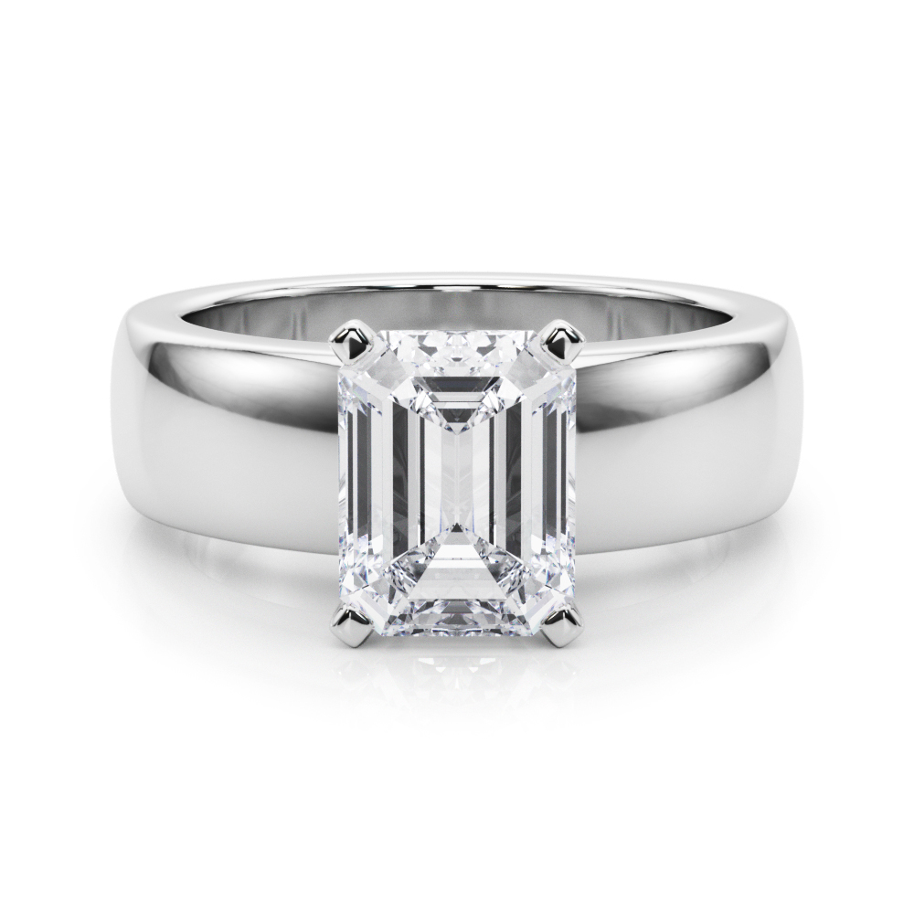 Diorrena Lab-Created 4 Prong  Diamond Ring