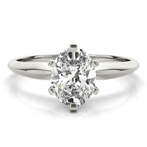 Deandrea Natural Diamond 6 Prong  Engagement Ring