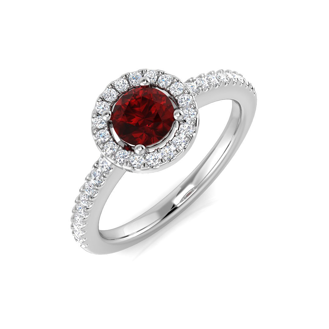 Resia Lab Grown Ruby  Engagement Ring
