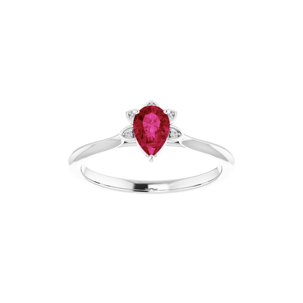 Xuri Natural Ruby  Engagement Ring