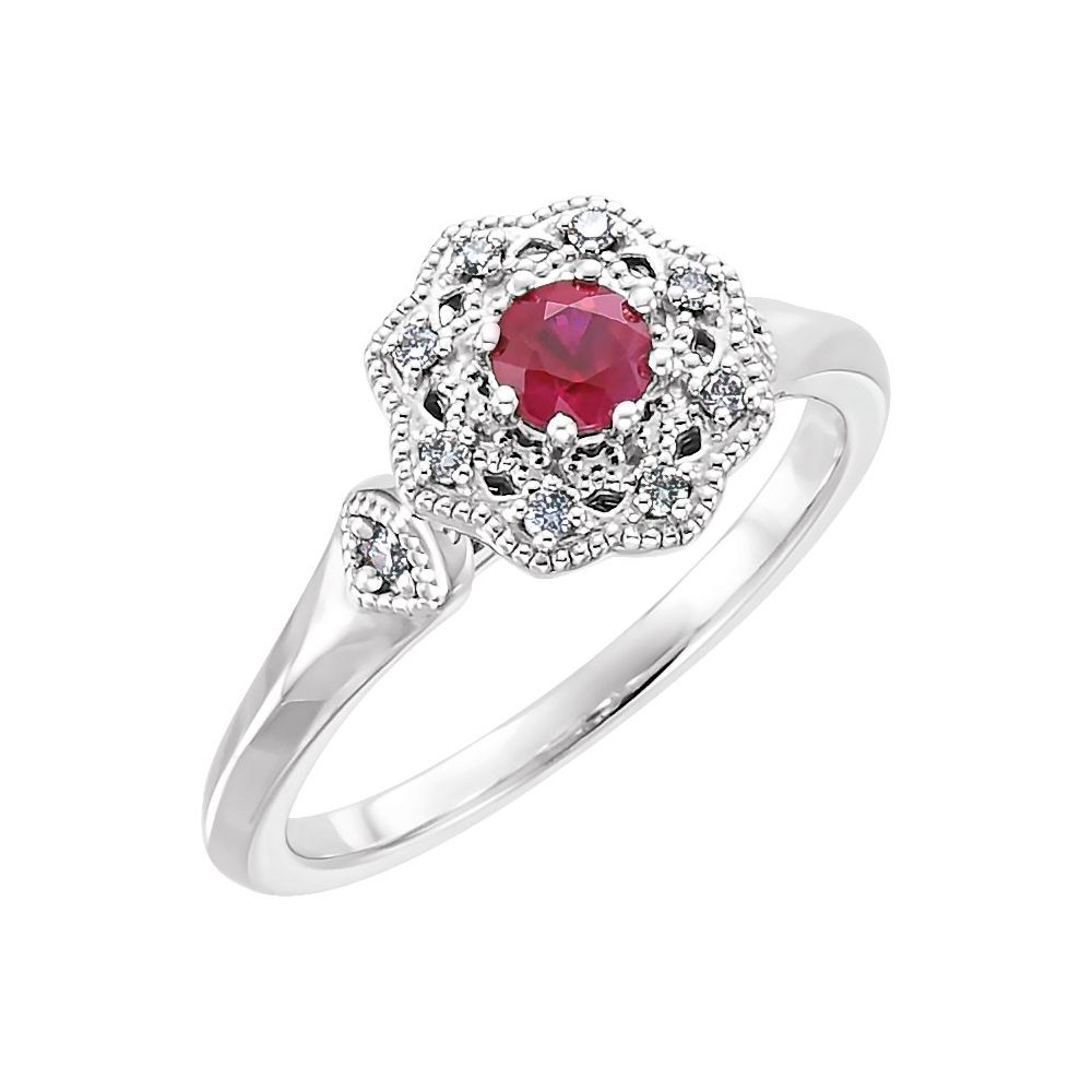 Zissy Natural Ruby  Engagement Ring