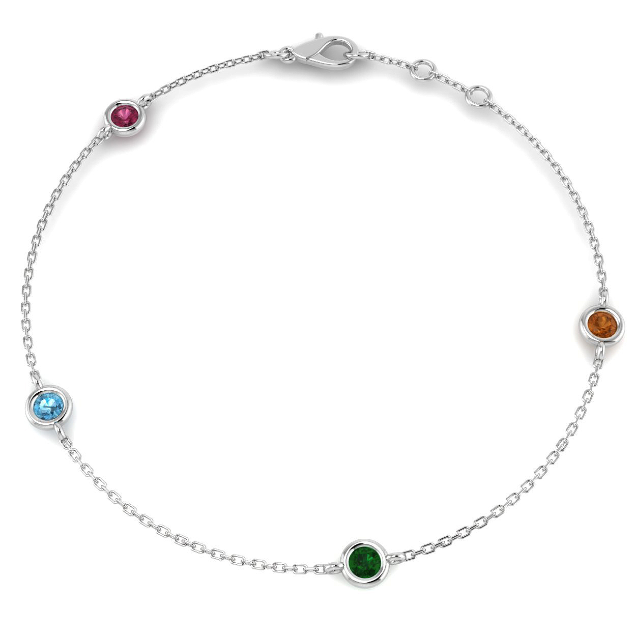 Bezel Set Blue Topaz Diamond Ring