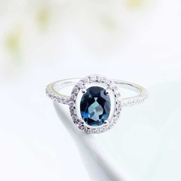 Anaya Blue Sapphire  Engagement Ring